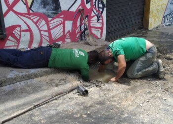 Los trabajadores de la alcaldía fajados en sus labores