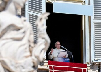 El Papa habló desde el balcón de su despacho
