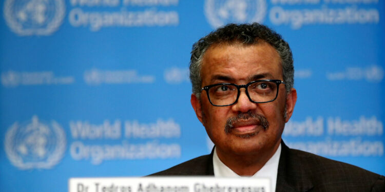 Director General of the World Health Organization (WHO) Tedros Adhanom Ghebreyesus speaks during a news conference on the situation of the coronavirus (COVID-2019), in Geneva, Switzerland, February 28, 2020. REUTERS/Denis Balibouse