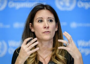 World Health Organization (WHO) Technical Lead Maria Van Kerkhove talks during a daily press briefing on COVID-19 virus at the WHO headquarters in Geneva on March 11, 2020. - WHO Director-General Tedros Adhanom Ghebreyesus announced on March 11, 2020 that the new coronavirus outbreak can now be characterised as a pandemic. (Photo by Fabrice COFFRINI / AFP) (Photo by FABRICE COFFRINI/AFP via Getty Images)