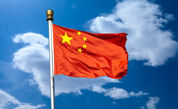 Chinese flag in beijing tiananmen square