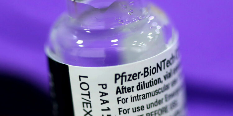 Vials of the Pfizer-BioNTech Covid-19 vaccine at a health care workers in Clinical Center in Belgrade,Serbia on Friday, Jan. 8, 2021.Photographer:Oliver Bunic/Bloomberg