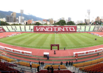 CARACAS, VENEZUELA - NOVEMBER 17: General view of Estadio Olímpico before a match between Venezuela and Chile as part of South American Qualifiers for World Cup FIFA Qatar 2022 on November 17, 2020 in Caracas, Venezuela. (Photo by Edilzon Gamez/Getty Images)