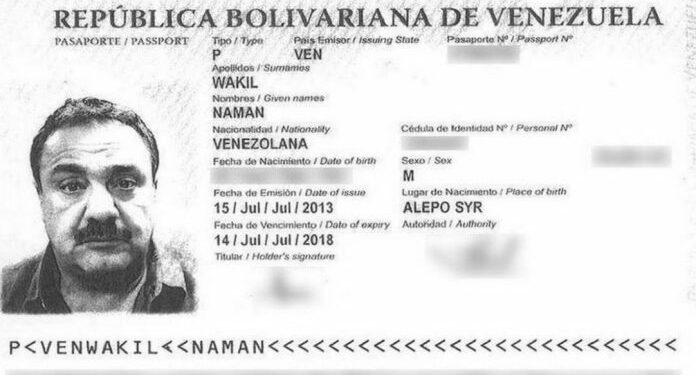 Pasaporte del empresario detenido en Miami