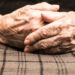 Eldery woman hands, Hands Clasped