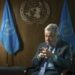 El secretario general de la ONU António Guterres concede una entrevista en la sede de la ONU el jueves 20 de enero de 2022, en Nueva York. (AP Foto/Robert Bumsted)