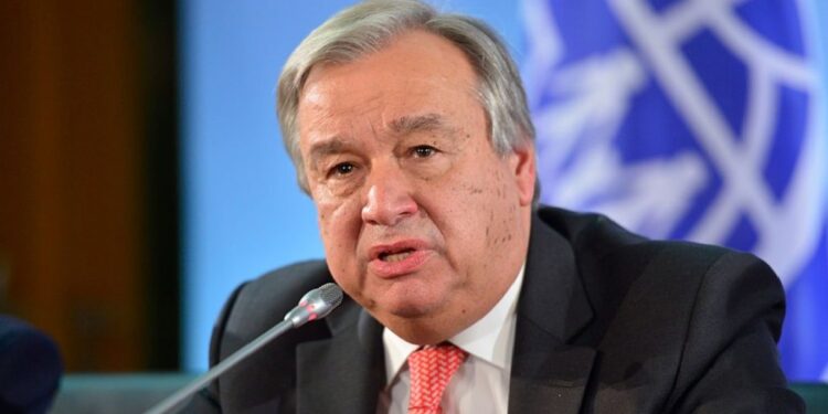 Berlin, Germany - November 04: Antonio Guterres, High Commissioner for Refugees of UNHCR, attends a press conference in german foreign office  on November 04, 2015 in Berlin, Germany. (Photo by Michael Gottschalk/Photothek via Getty Images)