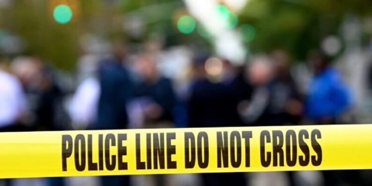 Police tape secures a crime scene outside a club after a shooting in Brooklyn on October 12, 2019. - At least four people died and three were wounded in a shooting at a social club in New York eary Saturday, police said. No one has been arrested over the shooting, which took place in Brooklyn, and the motive and exact circumstances are not known, a New York police official told AFP. The local affiliate of ABC News described the place where the shooting took place as an after-hours club. (Photo by Johannes EISELE / AFP) (Photo by JOHANNES EISELE/AFP via Getty Images)