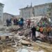 Rescuers carry on search operations among the rubble of collapsed buildings in the Yesilyurt district of Malatya on February 27, 2023 after a 5,6 magnitude earthquake hit eastern Turkey, killing one person and wounding dozens others while causing some damaged buildings to collapse, the government's disaster agency said. - The epicentre of the tremor was the Yesilyurt district in the Malatya province, which was hit by the February 6 earthquake that killed over 44,000 people in Turkey and thousands more in neighbouring Syria. (Photo by DHA (Demiroren News Agency) / AFP) / - Turkey OUT / RESTRICTED TO EDITORIAL USE - MANDATORY CREDIT "AFP PHOTO / DHA (Demiroren News Agency) " - NO MARKETING - NO ADVERTISING CAMPAIGNS - DISTRIBUTED AS A SERVICE TO CLIENTS