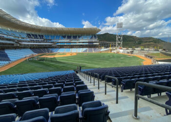 Vista del Estadio Néstor Isaías Látigo Chávez o Estadio de Béisbol de La Rinconada, el 19 de enero de 2023, en Caracas (Venezuela). EFE/Rayner Peña R.